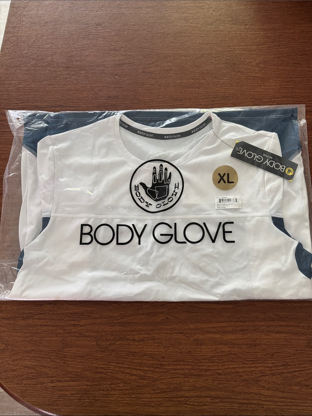 Body Glove White Tee with Navy Accents